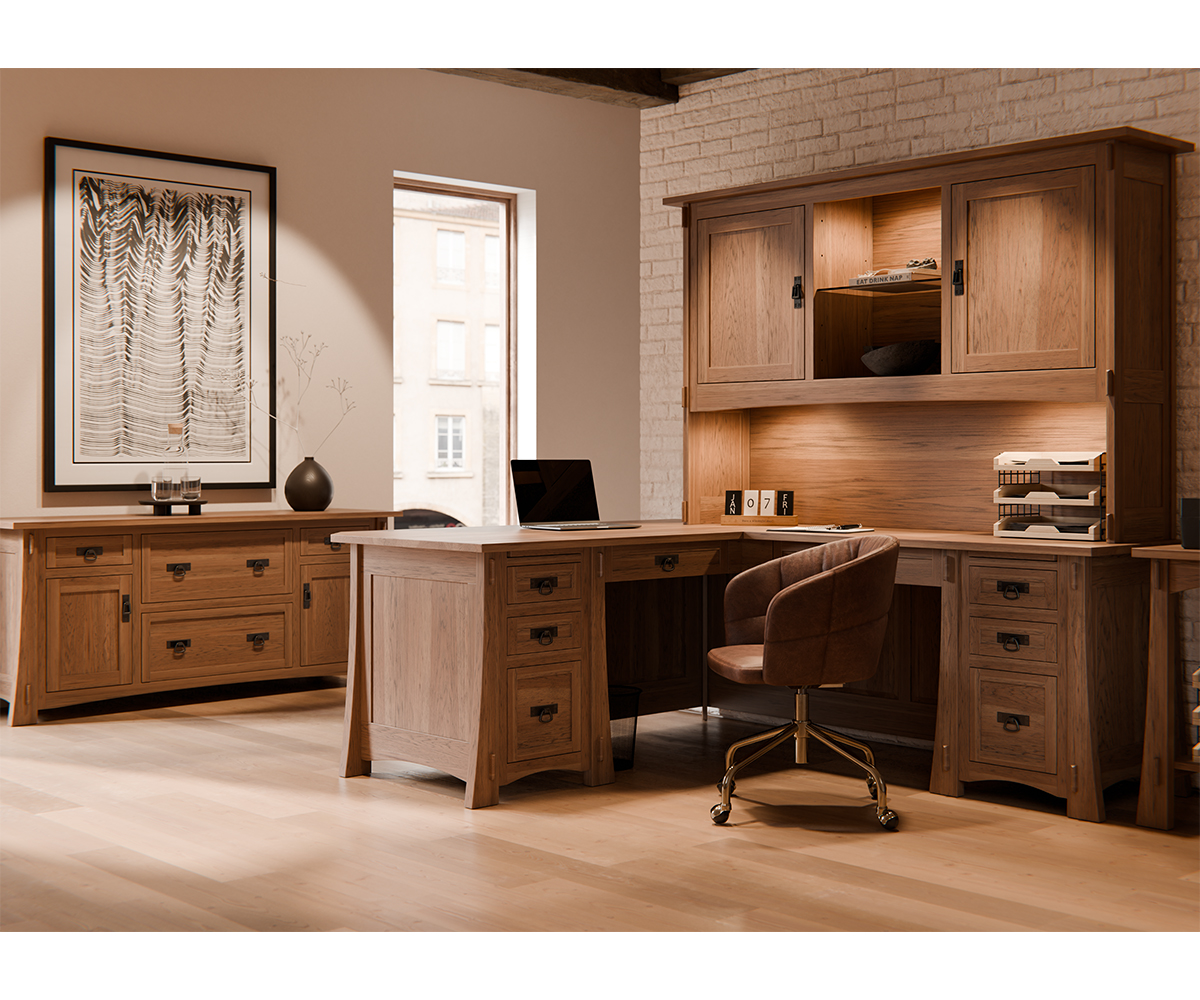 Modesto File Desk 74" PA Dutch Woodcraft