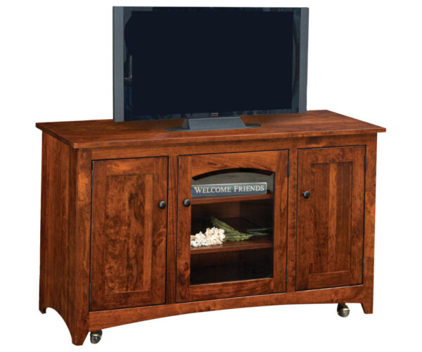 Modern Shaker TV Stand on Casters - 50"