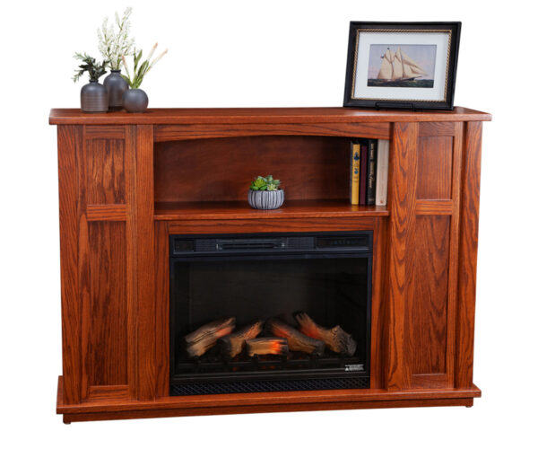 Mantle With Storage And Electric Insert