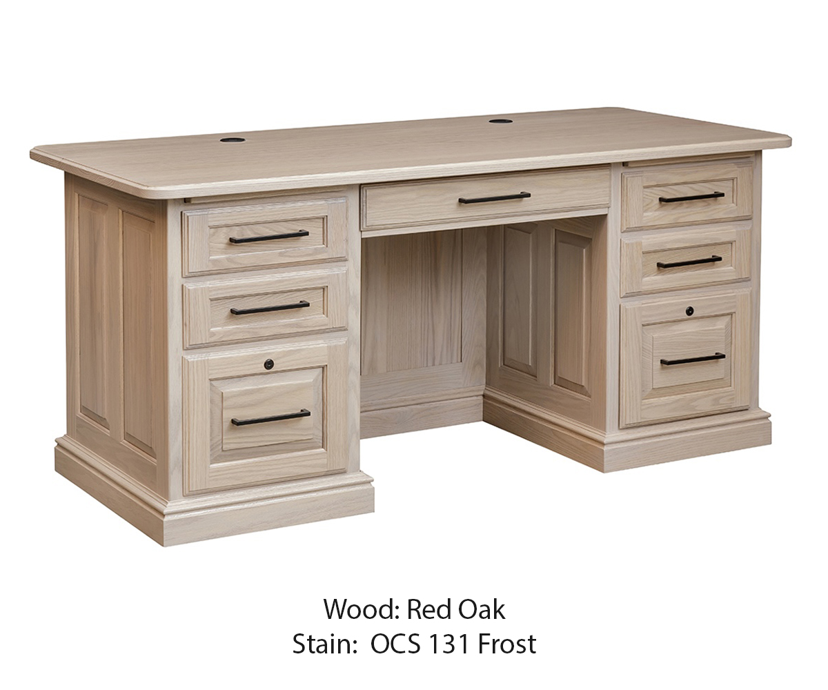 Representive Desk Raised Panel Executive Desk | PA Dutch Woodcraft